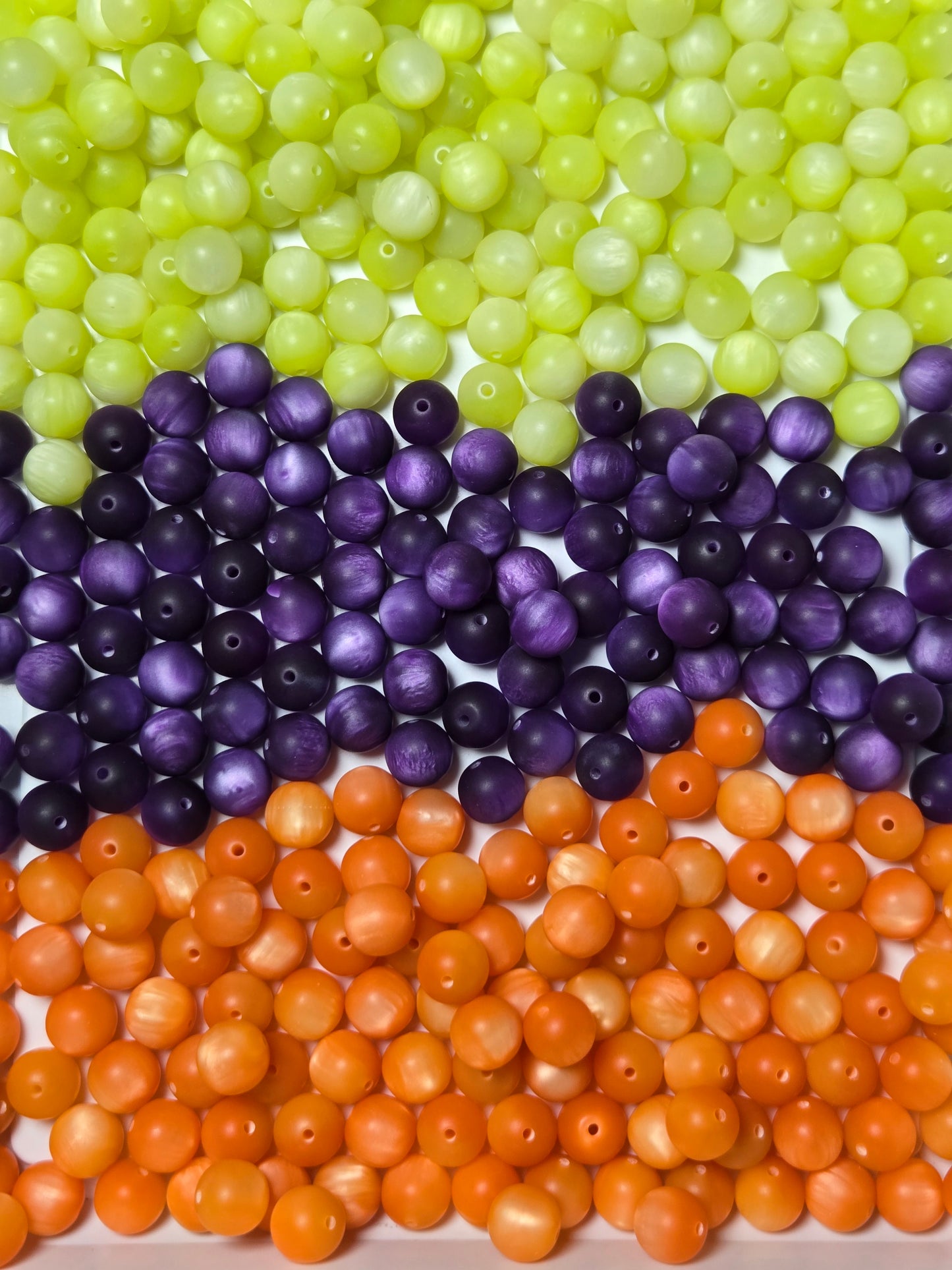 Lime Cat Eye Beads