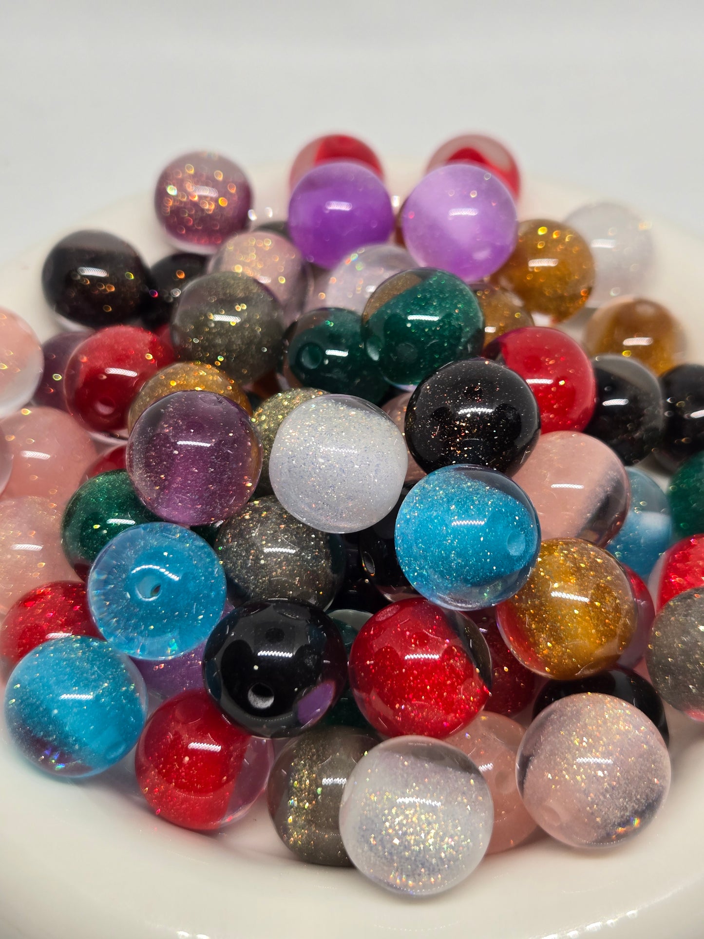 Luminous Glitter Galaxy Beads