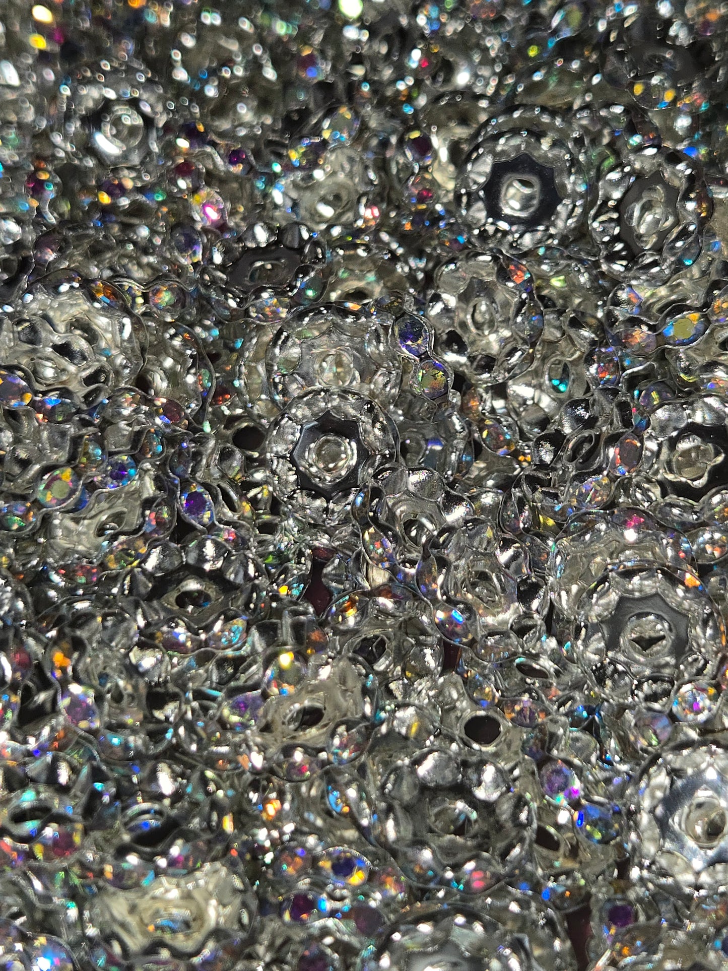 AB Rhinestone Spacer Beads (12mm)