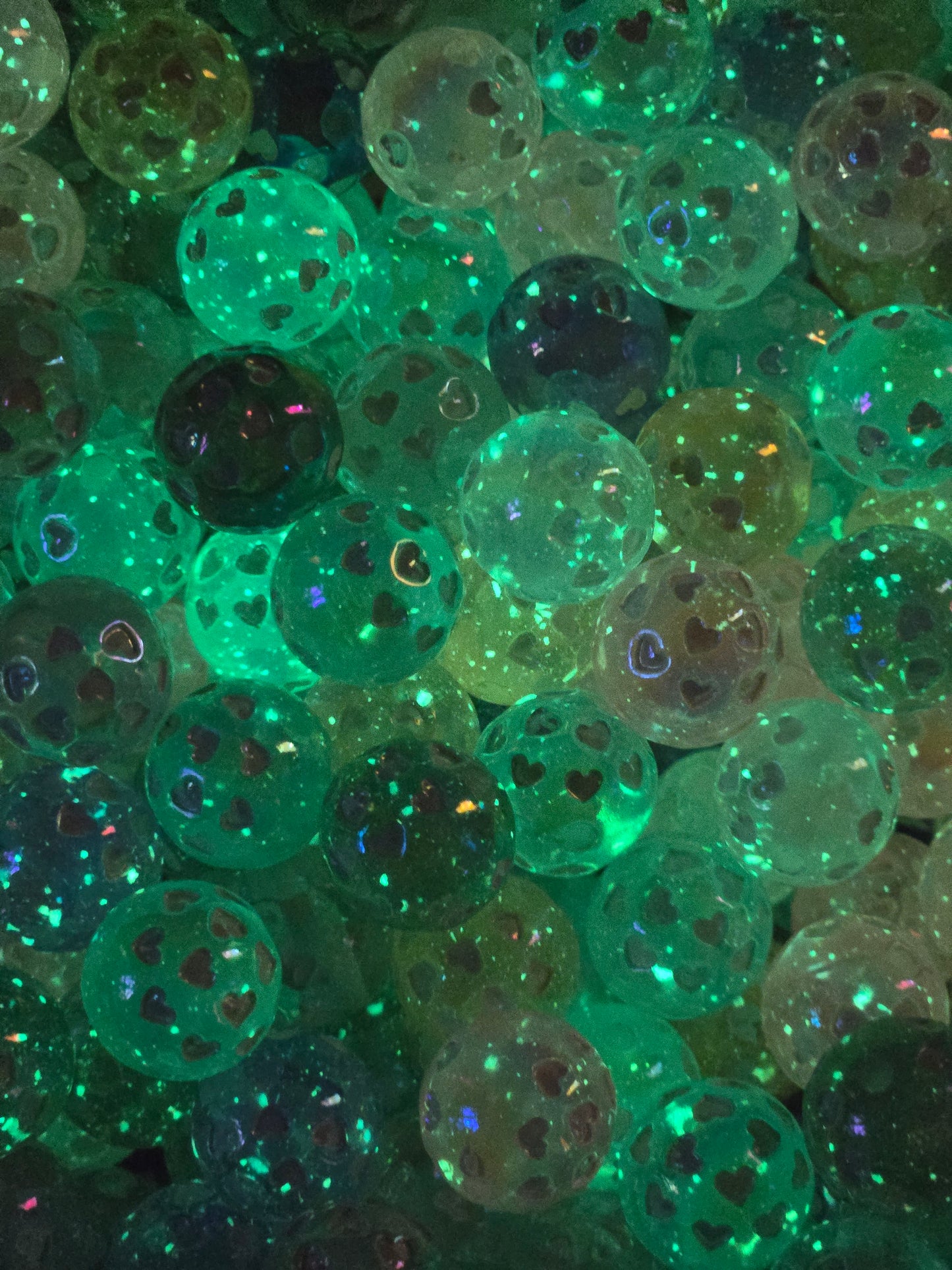 Luminous Heart Beads