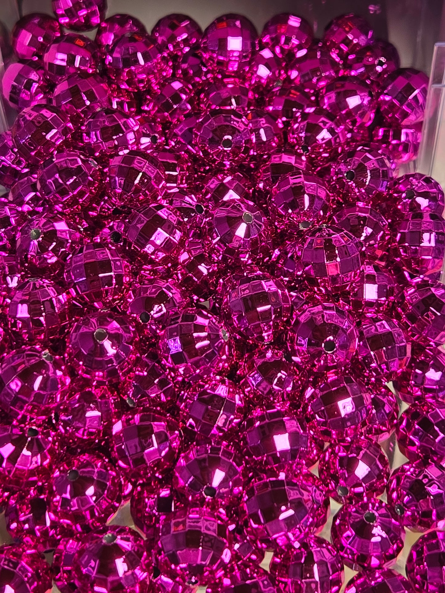 Pink Disco Ball Beads