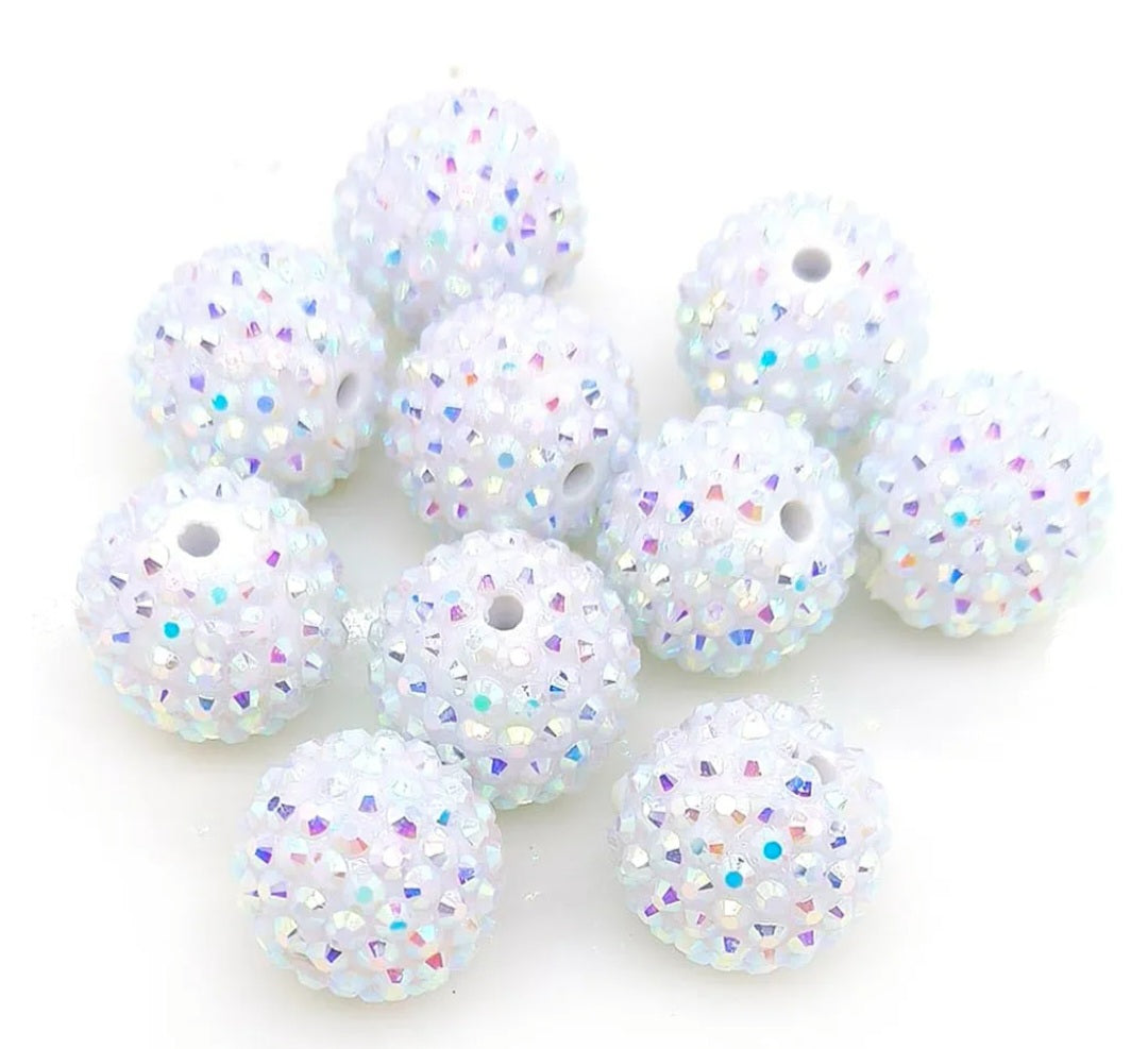 Rhinestone Beads 20mm (6 Per Order)