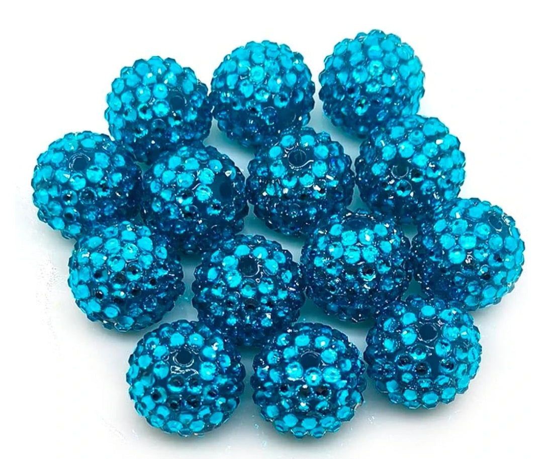 Rhinestone Beads 20mm (6 Per Order)