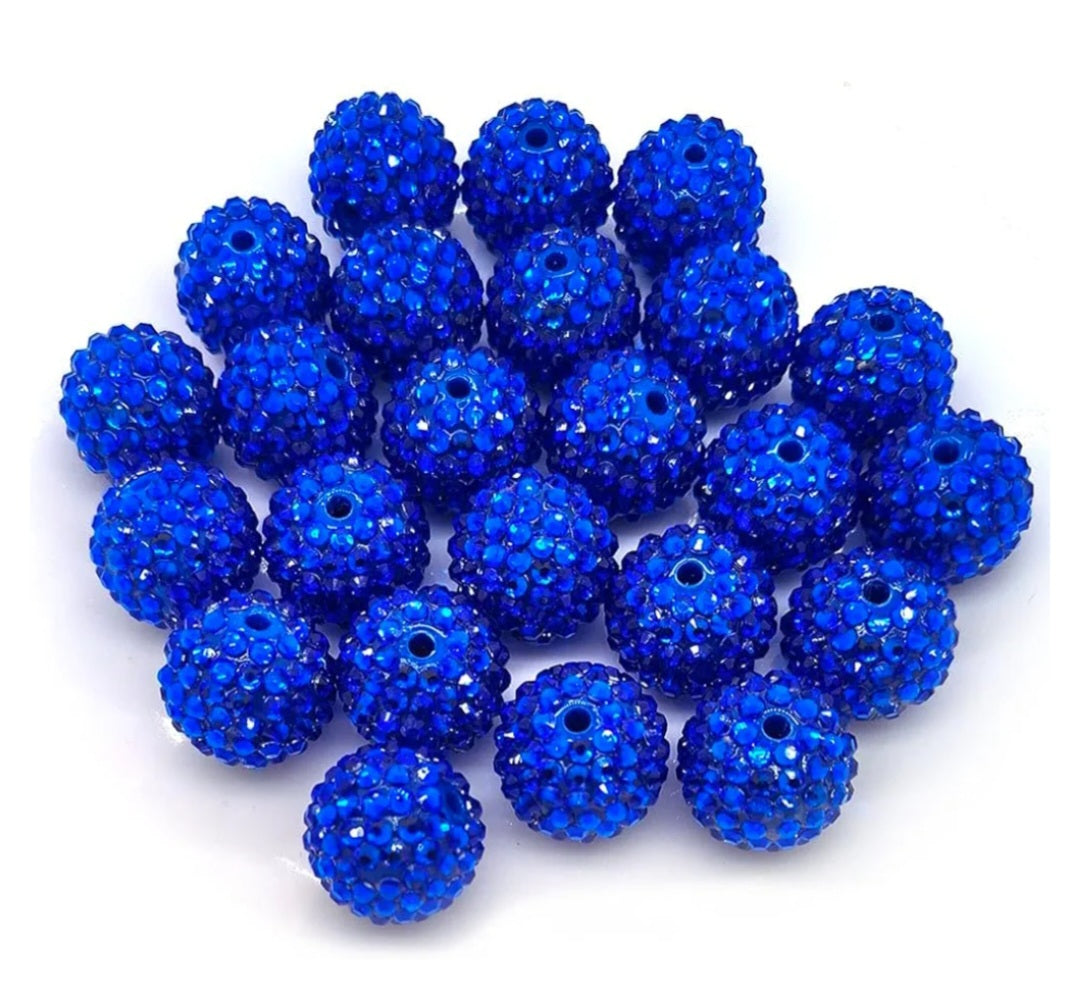 Rhinestone Beads 20mm (6 Per Order)