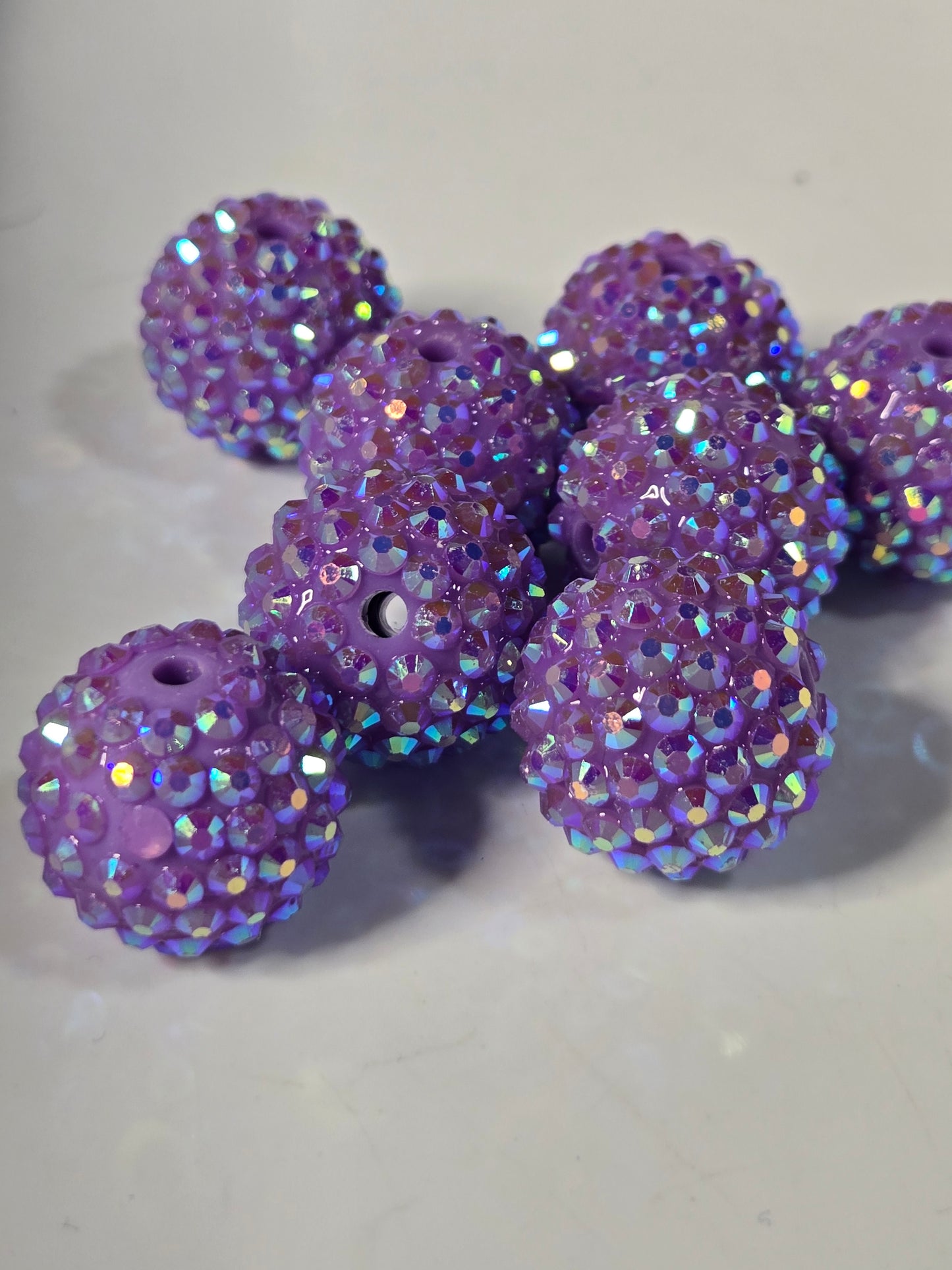 Rhinestone Beads 20mm (6 Per Order)