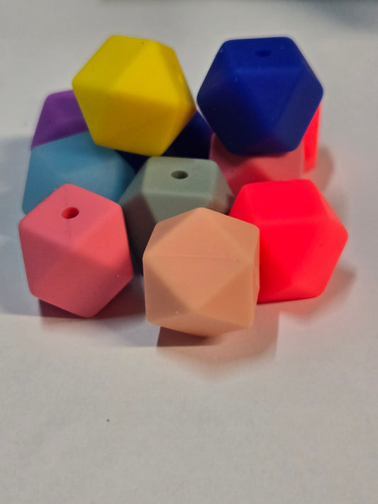 Silicone Hexagon Beads