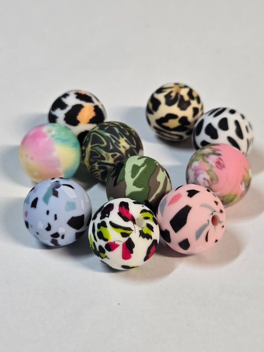 Printed Silicone Beads