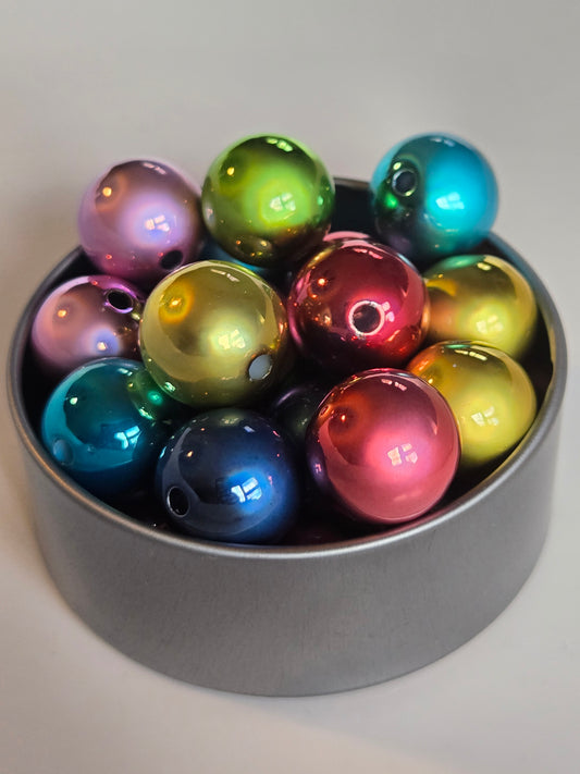 Glossy Metallic 16mm Bead