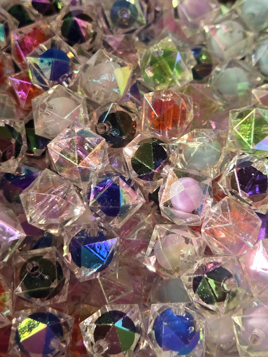 Double Layered Hexagon Bead