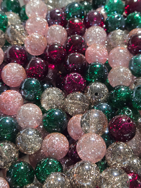 18mm Glitter Beads