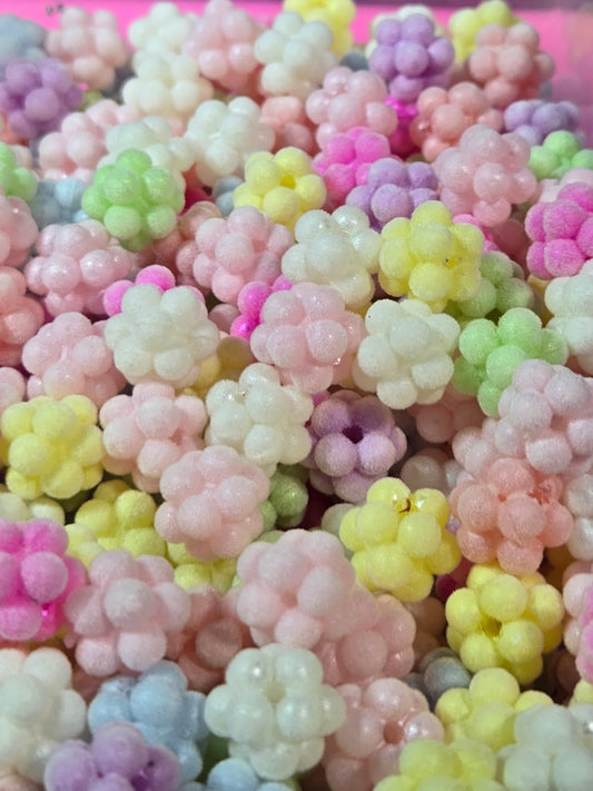 Flocked Popcorn Bead