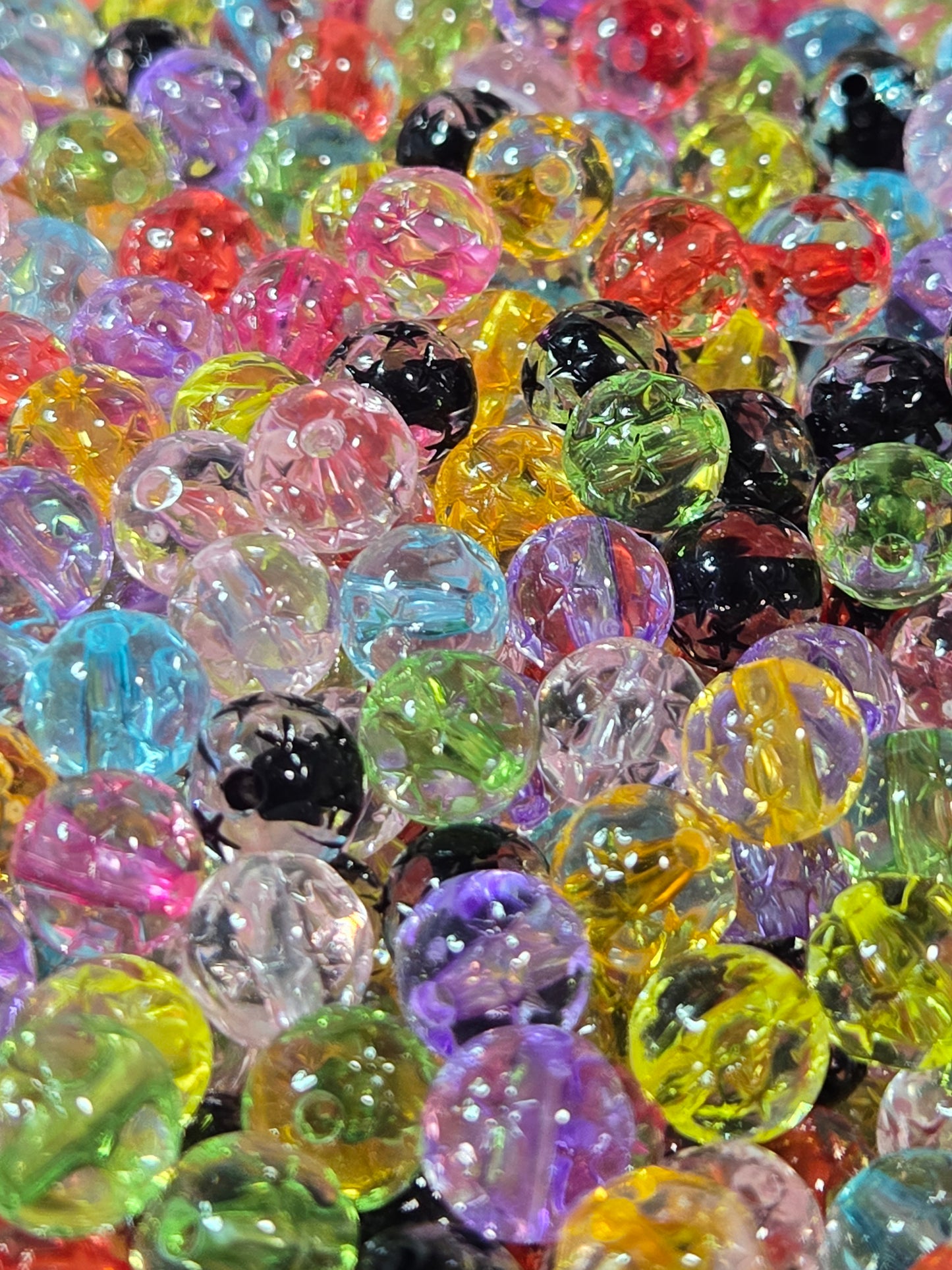 10mm Jelly Star Beads