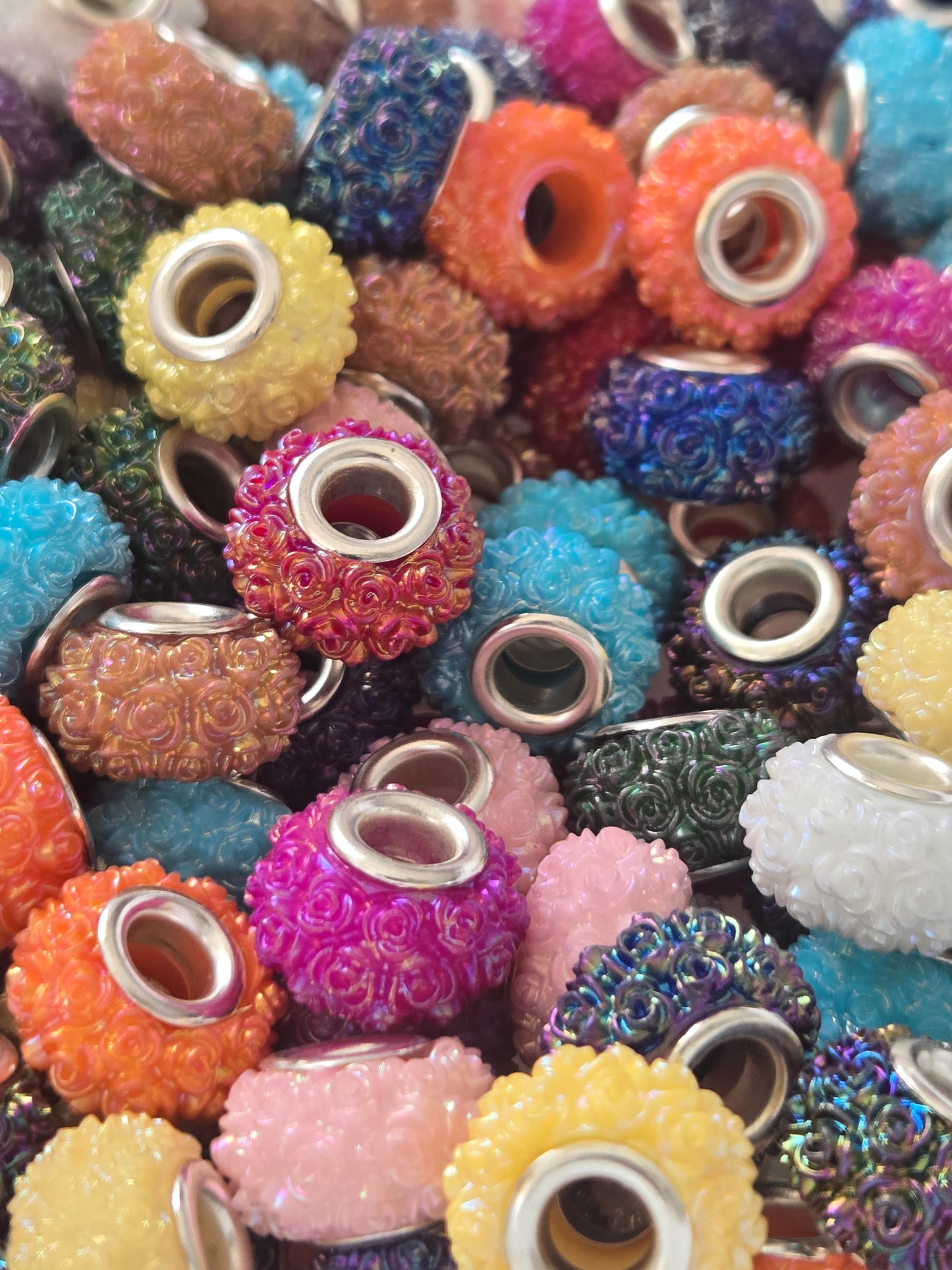 Glitter Rose Spacers