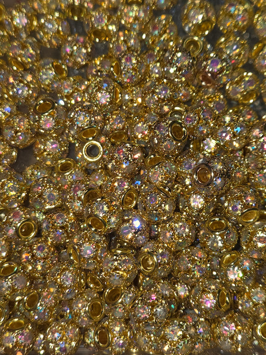 8mm Gold AB Spacer Bead (Fits Pen)
