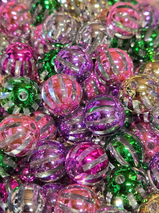 Striped Metallic Beads