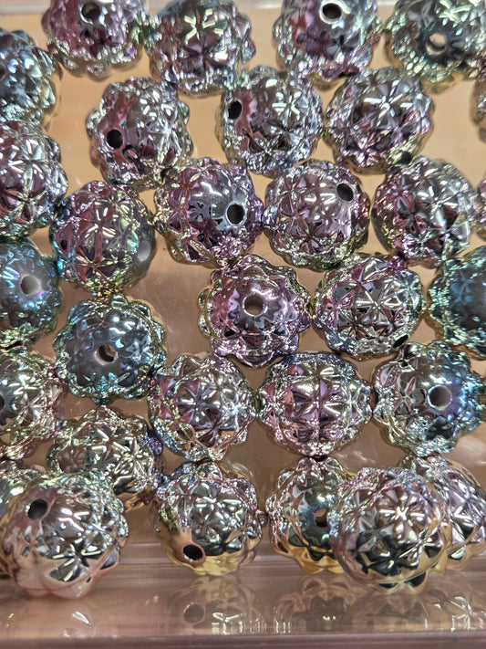 Metallic Pineapple Beads