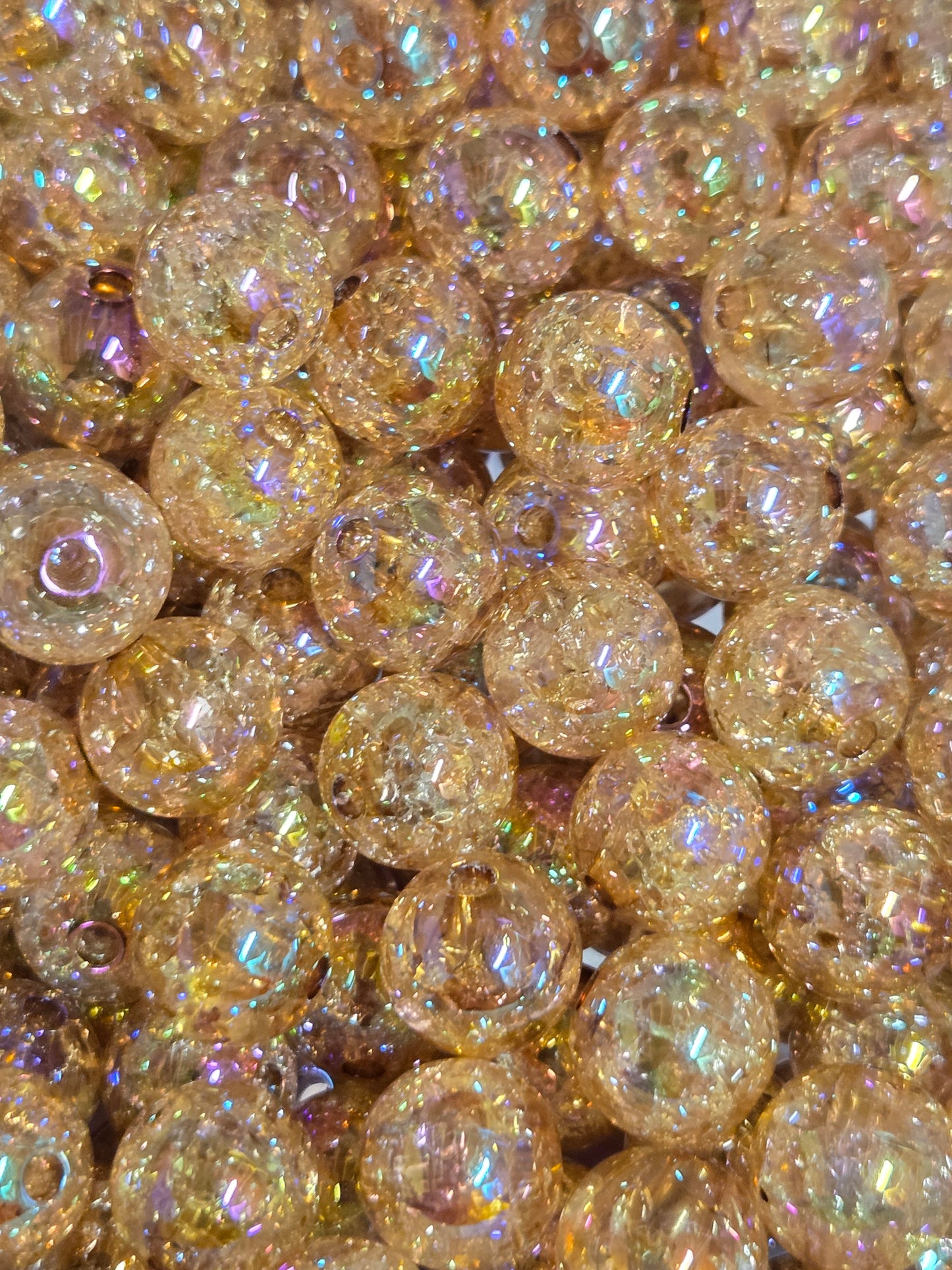 Champagne Crackle Beads