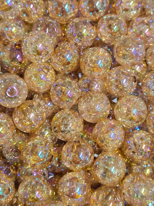 Champagne Crackle Beads