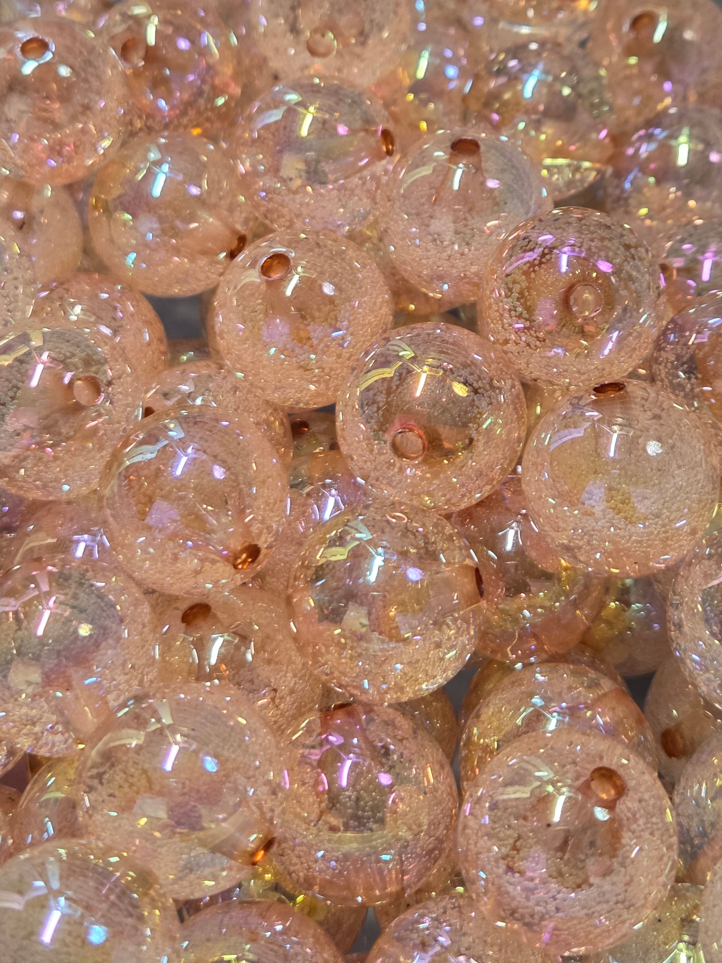 20mm Peach Bubble Bead