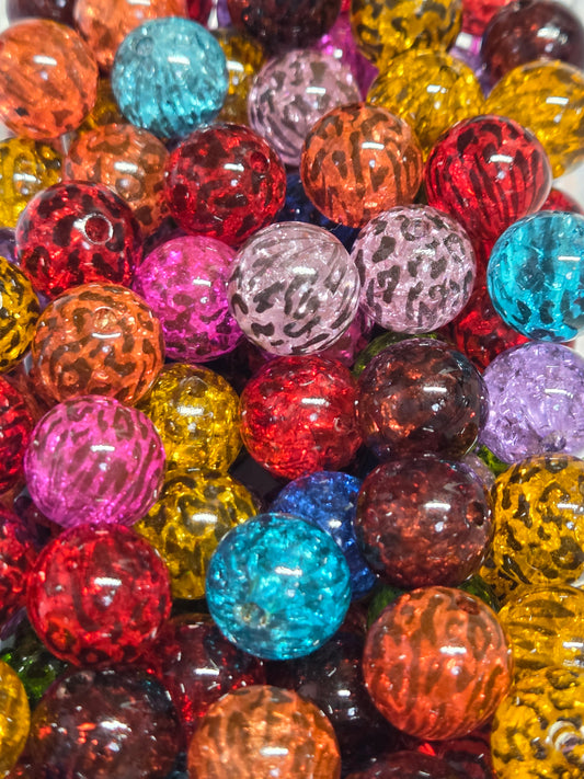 Crackle Leopard Beads
