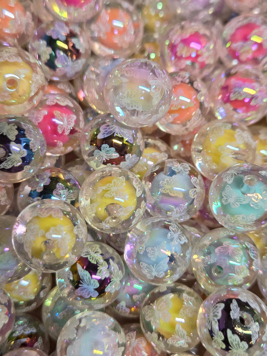Double Coated Butterfly Beads