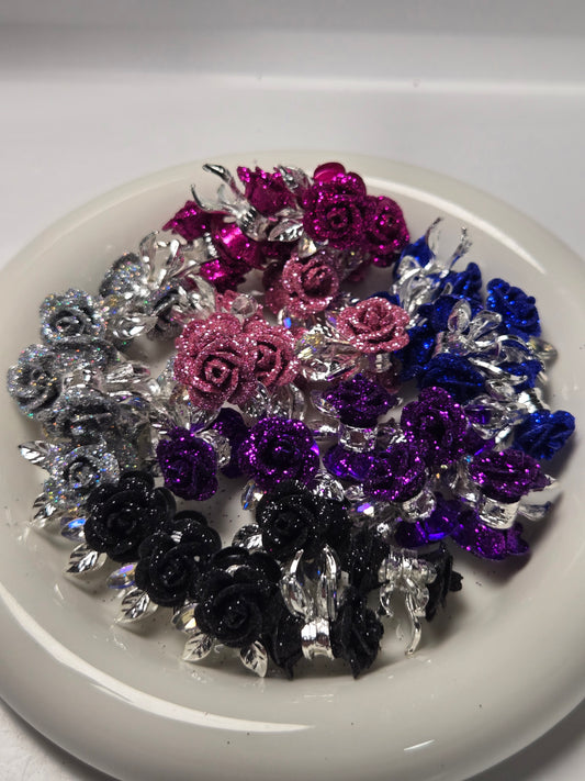 Glitter Rose Beads