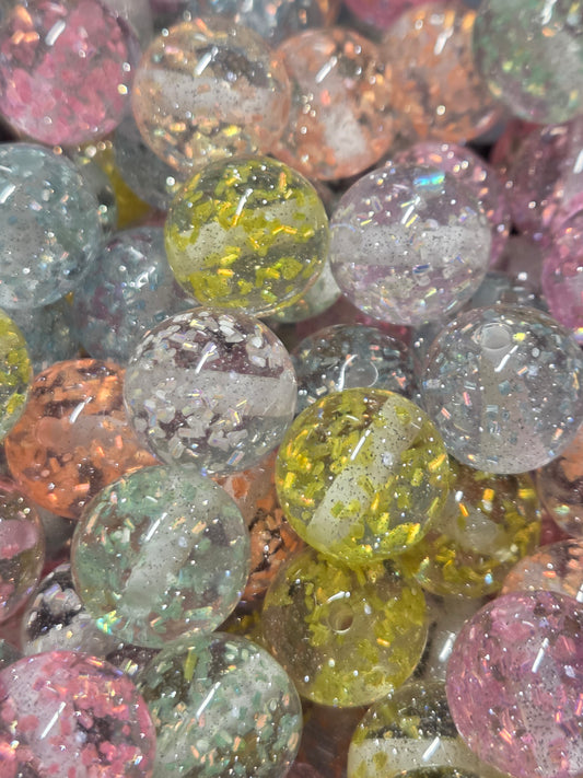 Colored Flake Beads