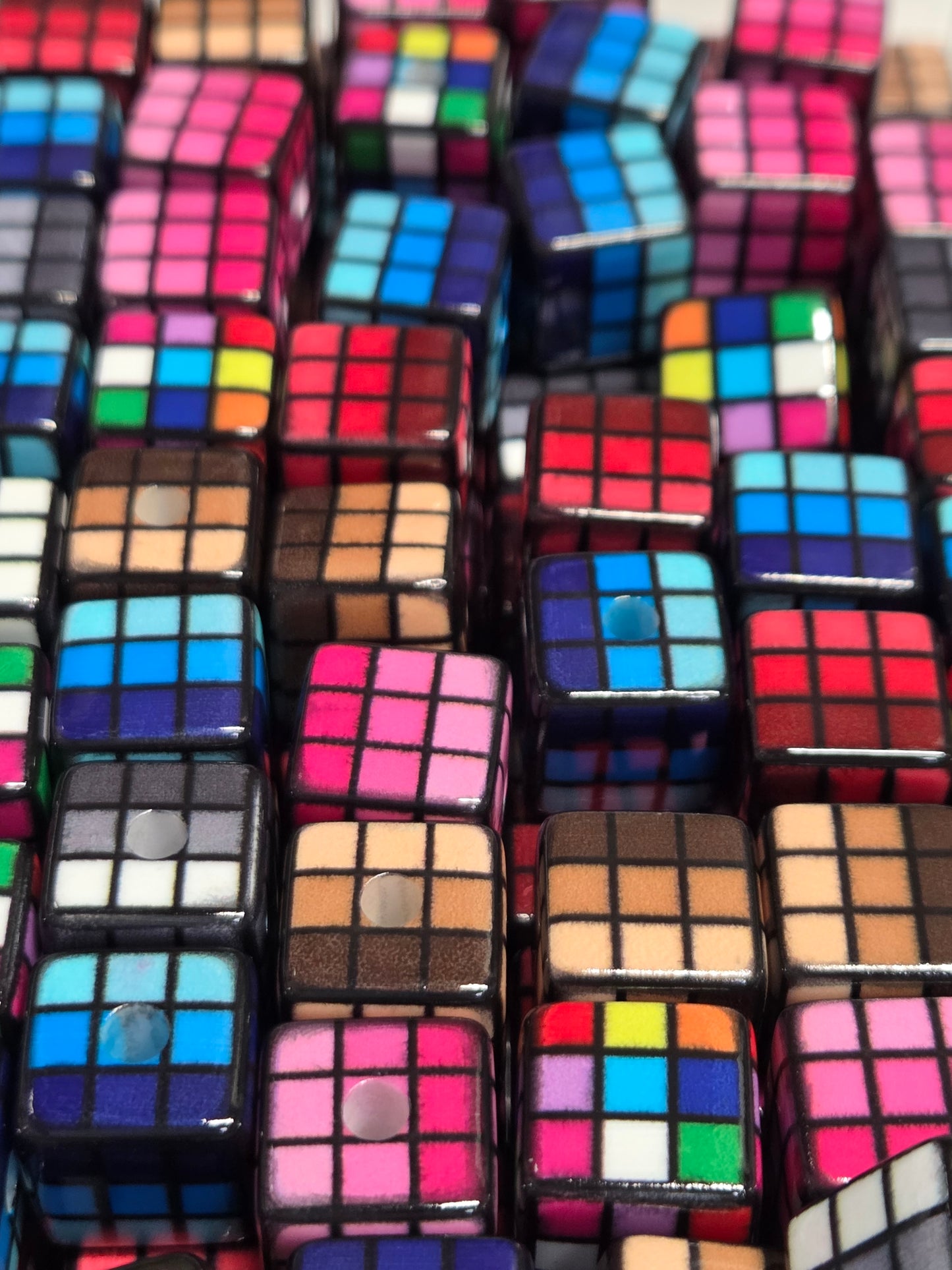Checkered Square Beads