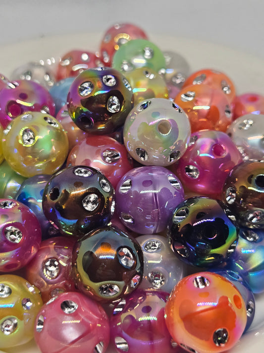 UV Coated Rhinestone Beads