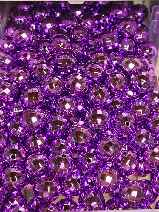Purple Disco Ball Beads