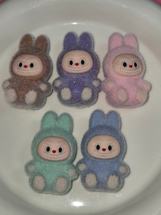 Flocked Labubu Beads