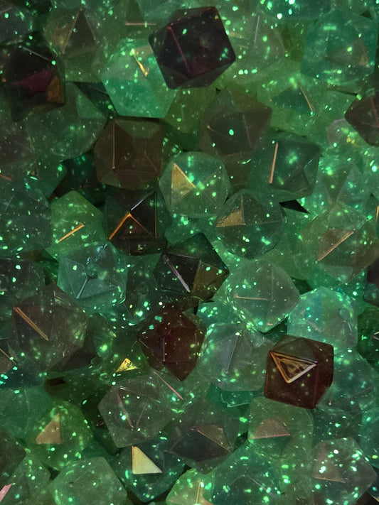 Lumi/Color Changing Hexagon Beads