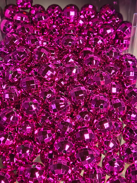 Pink Disco Ball Beads