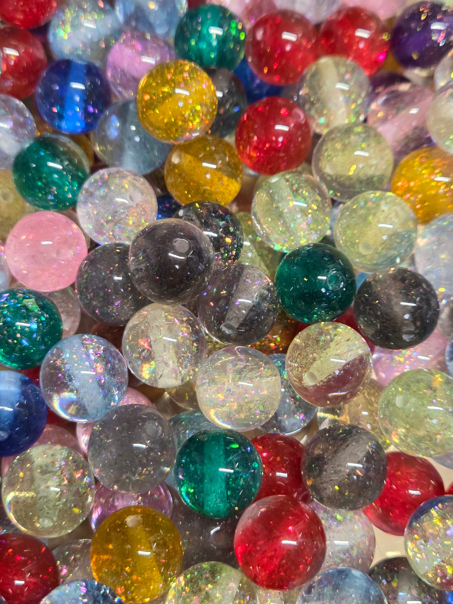 Glitter Flake Beads